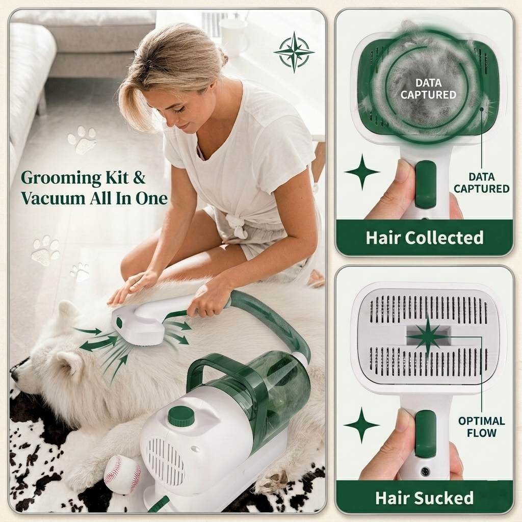 7-in-1 Pet Grooming Kit & Vacuum