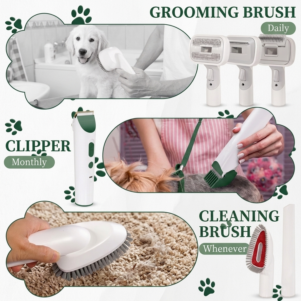 7-in-1 Pet Grooming Kit & Vacuum