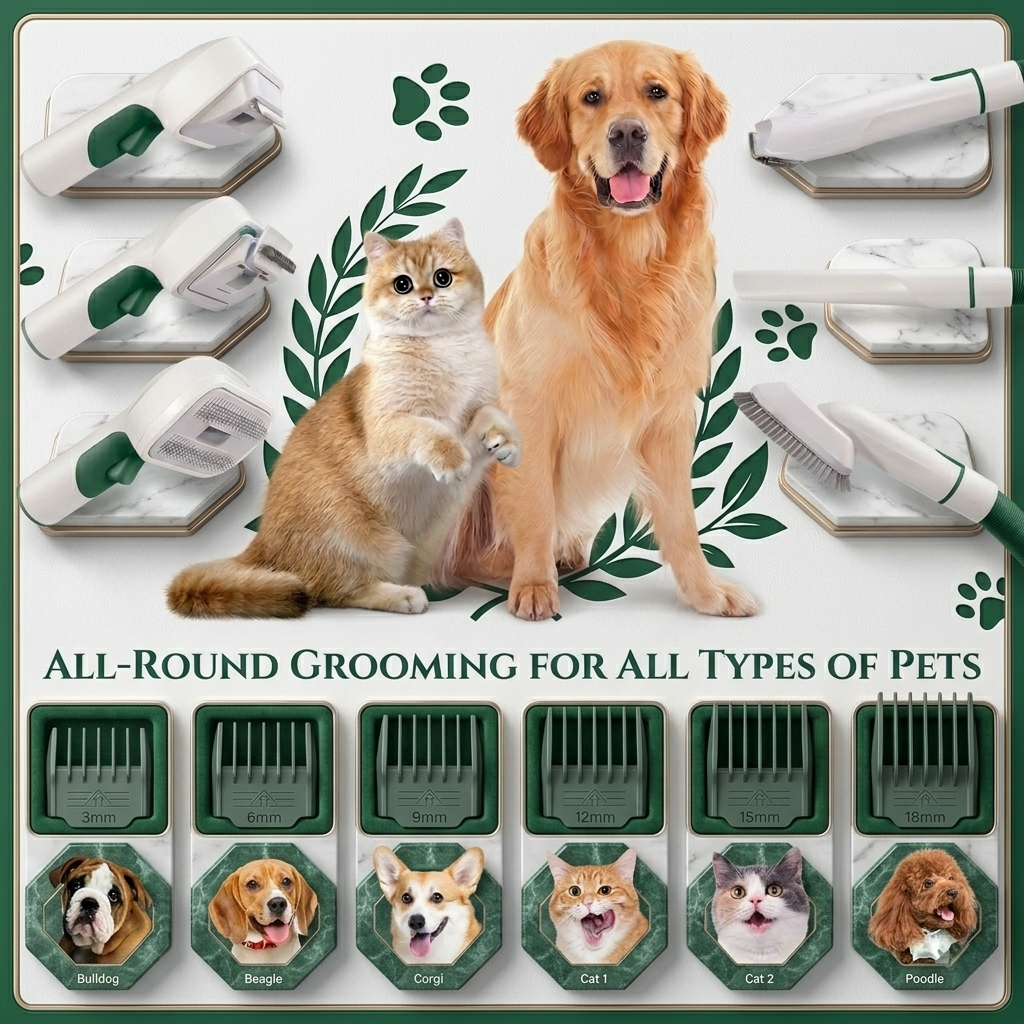 7-in-1 Pet Grooming Kit & Vacuum